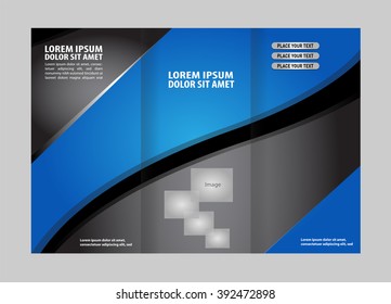 Brochure design template vector trifold
