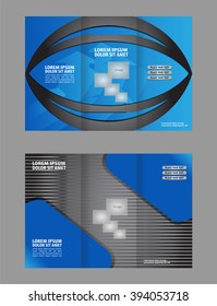 brochure design template vector trifold abstract
