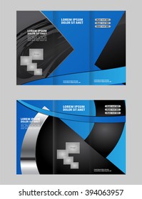 brochure design template vector trifold abstract
