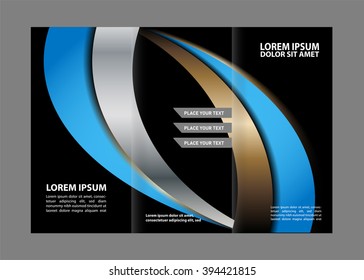 brochure design template vector trifold abstract
