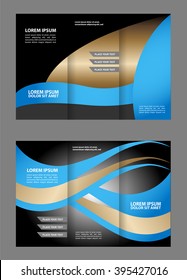 brochure design template vector trifold geometric abstract
