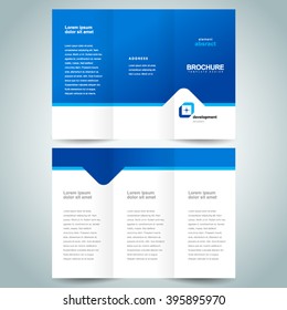 brochure design template vector tri-fold