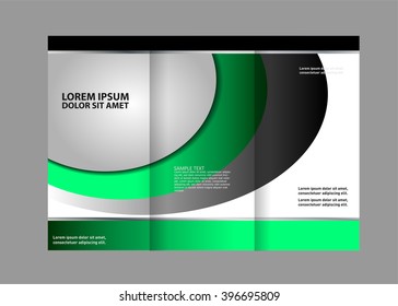 brochure design template vector trifold geometric abstract
