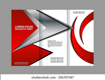 brochure design template vector trifold geometric abstract
