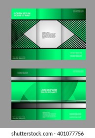 brochure design template vector tri-fold geometric abstract 
