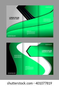 brochure design template vector trifold geometric abstract
