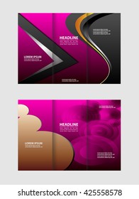 brochure design template vector tri-fold
