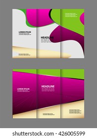 brochure design template vector trifold
