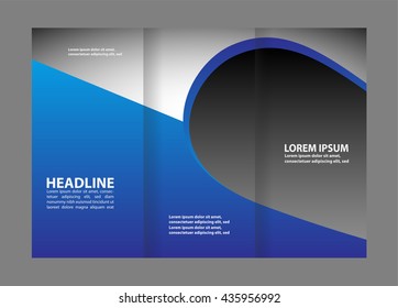 brochure design template vector trifold geometric abstract
