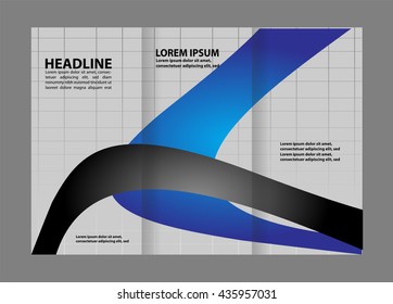 brochure design template vector tri-fold
