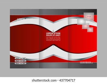 brochure design template vector trifold abstract
