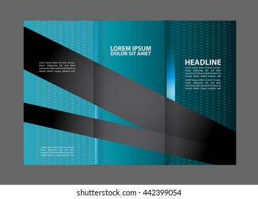 brochure design template vector tri-fold
