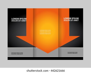 brochure design template vector trifold geometric abstract
