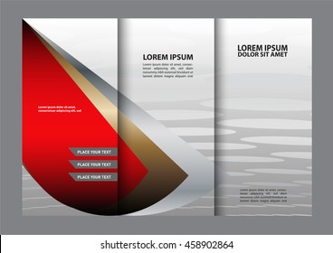 brochure design template vector tri-fold geometric abstract
