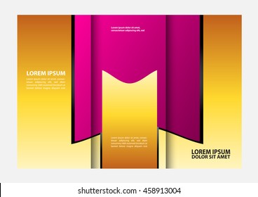 brochure design template vector trifold abstract
