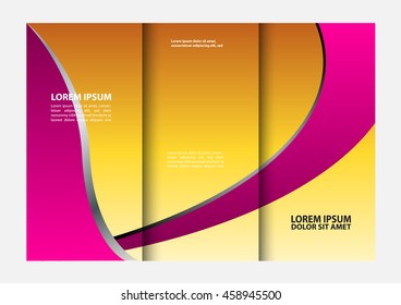 brochure design template vector trifold abstract
