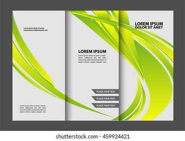 brochure design template vector trifold geometric abstract
