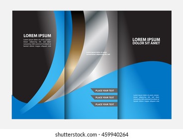 brochure design template vector trifold abstract
