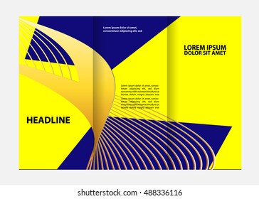 brochure design template vector trifold
