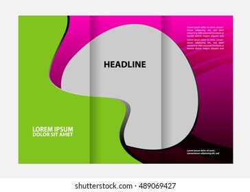 brochure design template vector tri-fold
