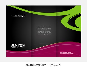 brochure design template vector trifold abstract
