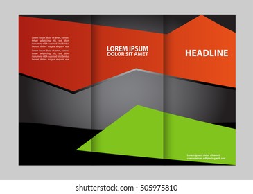Brochure design template vector trifold
