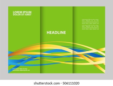 brochure design template vector trifold abstract
