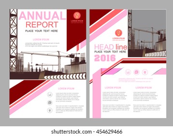 Brochure design template vector.Flyers report business infographic magazine poster.Abstract circle layout template and city.Cover book presentation portfolio.Cover brochure design layout background