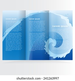 Brochure design template water 