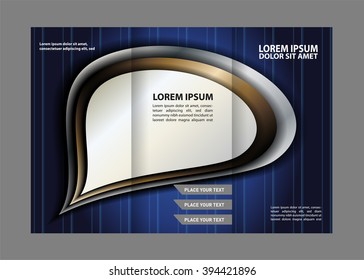 brochure design template waves tri-fold
