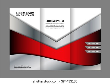 brochure design template waves tri-fold
