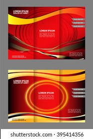 brochure design template waves tri-fold
