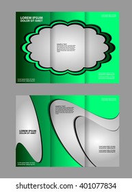 brochure design template waves tri-fold
