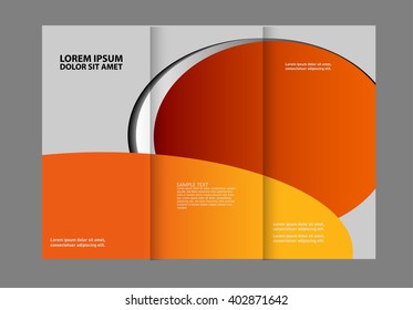 brochure design template waves tri-fold
