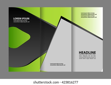 brochure design template waves tri-fold
