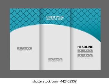 brochure design template waves tri-fold
