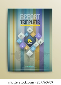 Brochure Design Templates. Abstract Flyer Modern Backgrounds. Rectangle box with icons. Vector illustration.