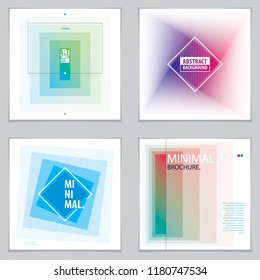 Brochure Design Templates minimal design. Modern Geometric Abstract vector backgrounds set. Simple shapes minimal geometric illustrations.