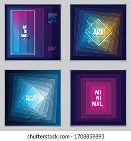 Brochure Design Templates minimal design. Modern Geometric Abstract vector backgrounds set. Simple shapes minimal geometric illustrations.