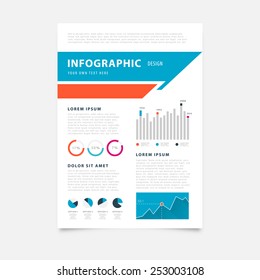 Broschüren-Design-Vorlagen. Infografisches Konzept für Mobiltechnologie, Anwendungen und Online-Dienste. Diagramme, Diagramme und Optionen für Prints, Flyer, Banner und Websites Design.