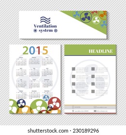  Brochure design templates for ventilation and conditioning system