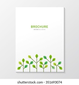 brochure design with trees