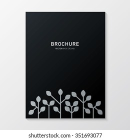 brochure design with trees