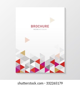 brochure design with triangle pattern