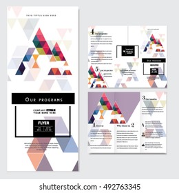 Brochure Design, triangle template