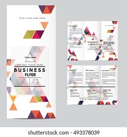 Brochure Design, triangle template