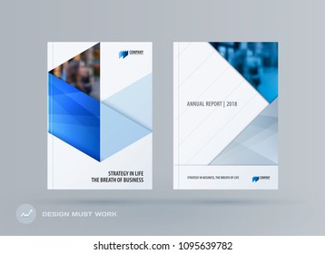 Brochure design triangles template. Colourful modern abstract set, annual report with triangles for branding.
