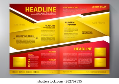 Brochure design two pages a4 template. Vector illustration