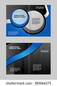 Brochure design two pages a4 template. Vector illustration
