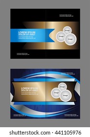 Brochure design two pages a4 template. Vector illustration
